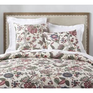 Pottery Barn Marie Palampore Floral 100% Cotton Duvet Cover Full/Queen